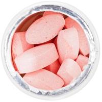 rosa piller i vit pillbox foto