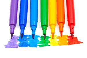 regnbåge Färg känt pennor foto