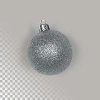 silver- jul boll dekoration med glitter foto