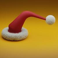 3d återges söt jultomten hatt för design projekt foto