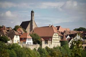 rotenburg, Tyskland, 2014. se över de stad av rothenburg foto