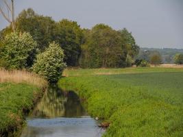 vandring nära reken i de tysk muensterland foto