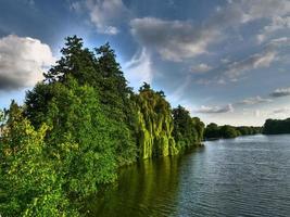 på en sjö nära borken i Westfalen foto