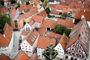 nordlingen, Tyskland, 2014. antenn se av de horisont av nordlingen bavaria i Tyskland foto