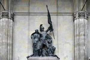 München, Tyskland, 2014. staty i feldherrnhalle i munich foto