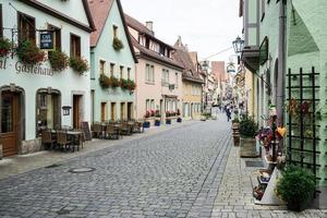 rotenburg, Tyskland, 2014. pittoresk gata i rothenburg foto