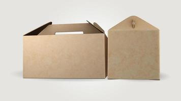 papper låda attrapp 3d tolkning design foto