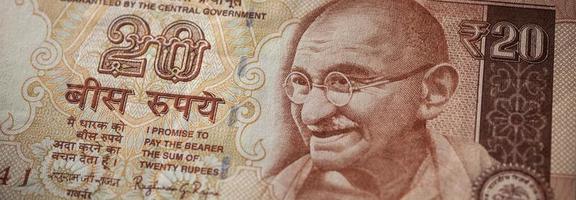 stänga upp av indisk valuta foto