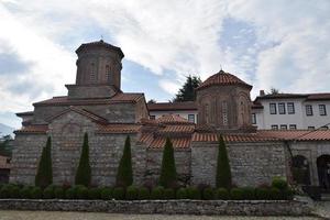 de kyrka på de kloster av st. naum, norr makedonien, augusti 24, 2022. foto