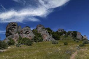 skön se av de berg topp och demerdzhi rocks. berg landskap. foto