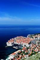 Flygfoto över Dubrovnik, Kroatien foto