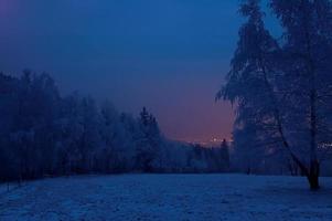 kall kväll landskap foto