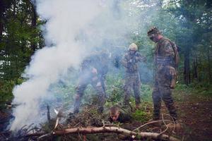 militär soldater i fält foto