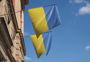 ukrainska ukrainska flaggan foto