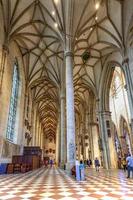 ulm, Tyskland - juli 20, 2019. interiör av de ulm katedral de högsta kyrka i de värld. foto