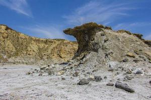 salt panorera i öken, berg i de tavernor öken, stenar i de öken- av almeria, område av andalusien, Spanien foto