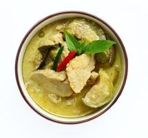 grön curry mat. foto