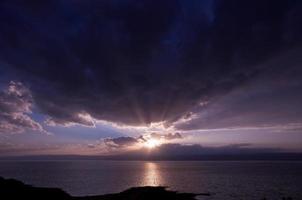 solnedgång på död- hav foto