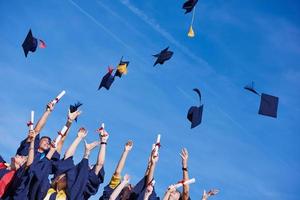 hög skola examinerade studenter foto