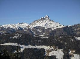 dolomiter snö panorama val badia armentara foto