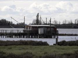 comacchio trabocco fiske stuga foto