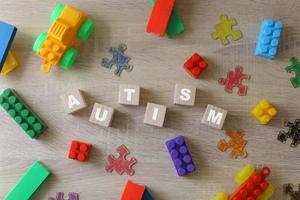 World Autism Awareness Day eller World Asperger Day, mental vård bakgrund koncept foto