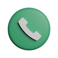 telefonsamtal eller avvisa samtal 3d-ikonfoto hög kvalitet foto