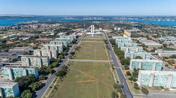 brasilien, maj 2019 - utsikt över byggnaderna i den brasilianska federala regeringens ministerier foto