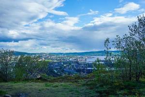 Murmansk, Ryssland. industriell landskap från ovan. foto