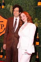 los angeles, 11 oktober - geoffrey arend, christina hendricks på den femte årliga veuve clicquot polo classic at will rogers state historiska park den 11 oktober 2014 i pacific palisades, ca foto