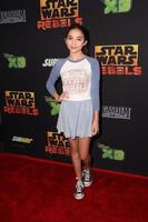 los angeles, sep 27 - rowan blanchard på star wars rebells premiärvisning på amc century city den 27 september 2014 i century city, ca. foto