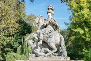 Warszawa, Polen, 2014. sobieski monument förbi franciszek pinck i Warszawa foto