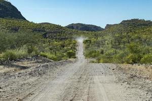 4x4 av vägen i baja kalifornien landskap panorama öken- väg foto