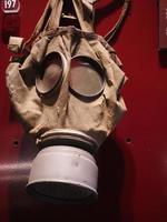 först värld krig wwi gas mask foto