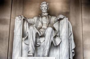 Washington, USA - juni 24 2016 - lincoln staty på minnesmärke i Washington dc foto