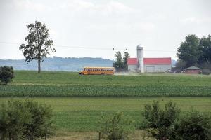 spannmål metallisk silo i Lancaster Pennsylvania amish Land foto