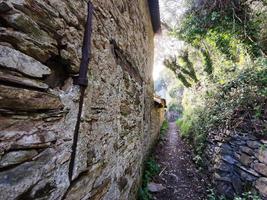 medeltida gränd av sant ilario genua Italien foto