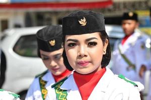ubud, indonesien - augusti 17 2016 - oberoende dag är fira Allt runt om i de Land foto