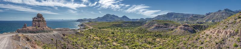 baja kalifornien öken- och cortez hav landskap se foto