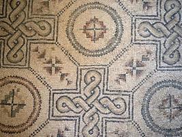 gammal roman mosaik- av villa del casale, sicilien foto