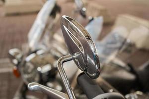 motorcykel harley detalj kromat pläterad järn metall foto