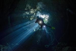 cenoter grotta dykning i mexico foto