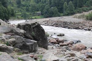 majestätisk skönhet av nål dal, kashmir. nål dal är känd för dess naturlig skönhet, hög berg, skön grön dalar och kristall klar vatten floder. foto