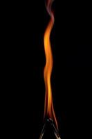 brinnande en matchstick foto