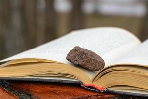 sten på en bok