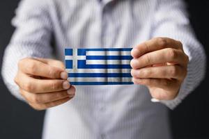 grekisk officiell flagga. foto