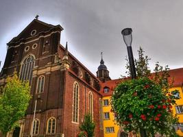 de stad av coesfeld på de flod berkel i Tyskland foto