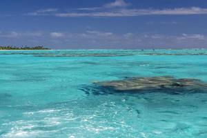 aitutaki rarotonga laga mat ö polynesien strand sommar paradis lagun foto