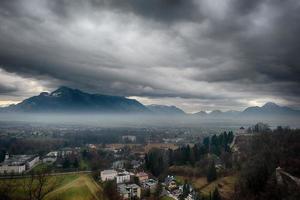 Salzburg slott se landskap panorama foto