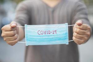 masker till skydda mot covid-19 och bakterie foto